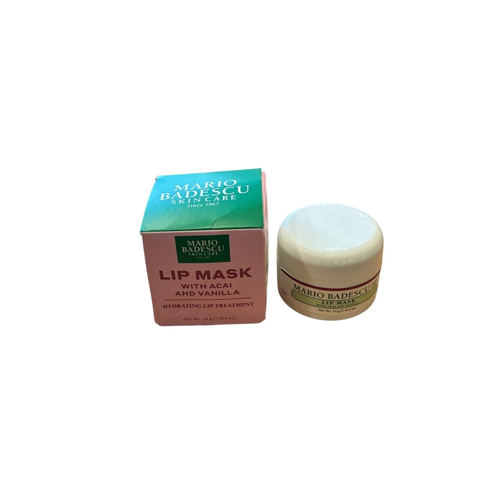 Mario Badescu Lip Mask with Acai & Vanilla 0.5‎ oz Hydrating Lip Treatment NIB